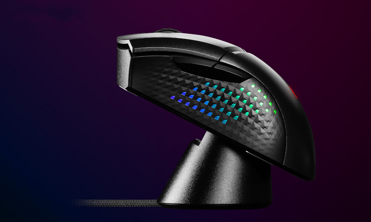 Mysz MSI Clutch GM51 Lightweight Wireless ładowanie zabezpieczenia stacja dokująca