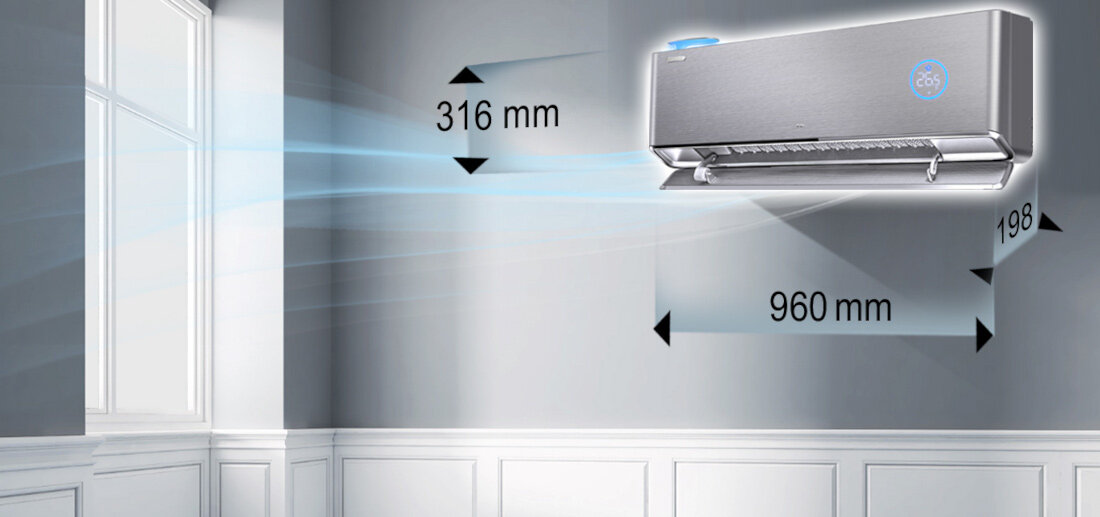 Klimatyzator split TCL Freshin TAC-12CHSD FAI z usluga montazu wysoka klasa energetyczna A++/A+ nowoczesne funkcje I Feel I Set Anti-Cold pamiec zaluzji autorestart