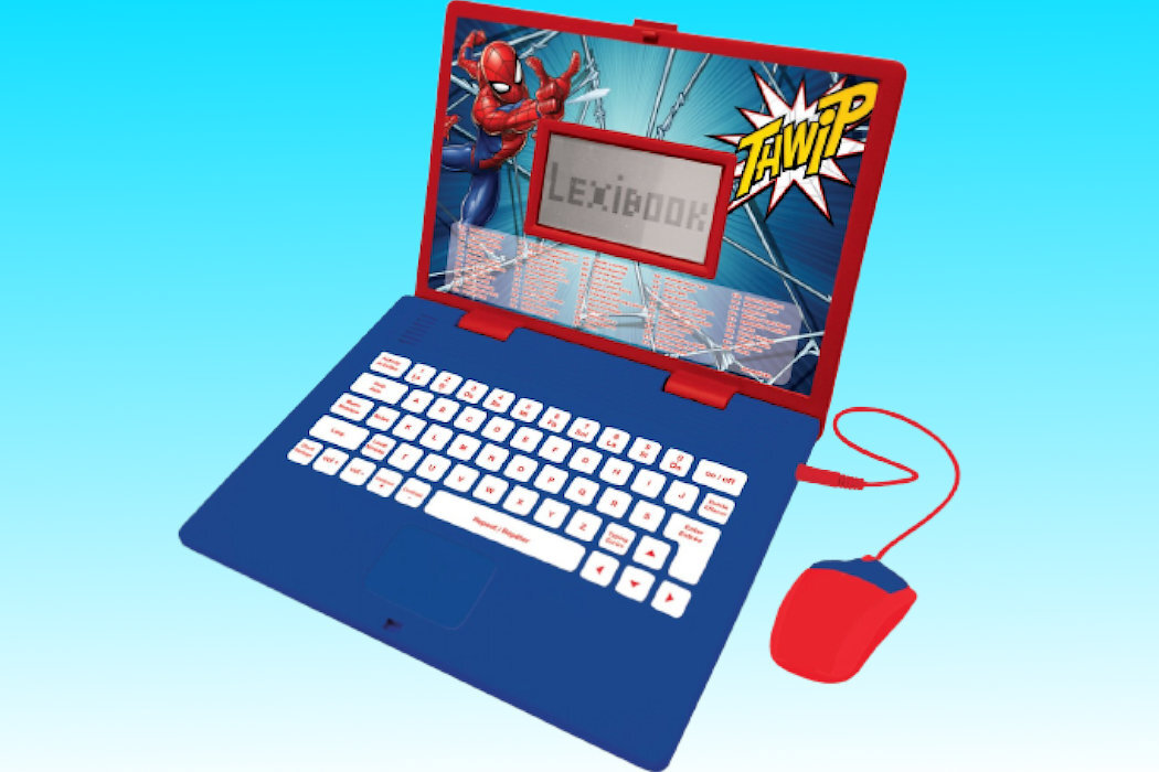 Zabawka laptop edukacyjny LEXIBOOK Spider Man 124 aktywności JC598SPI17 zabawa pomoc nauka edukacja postacie bajki
