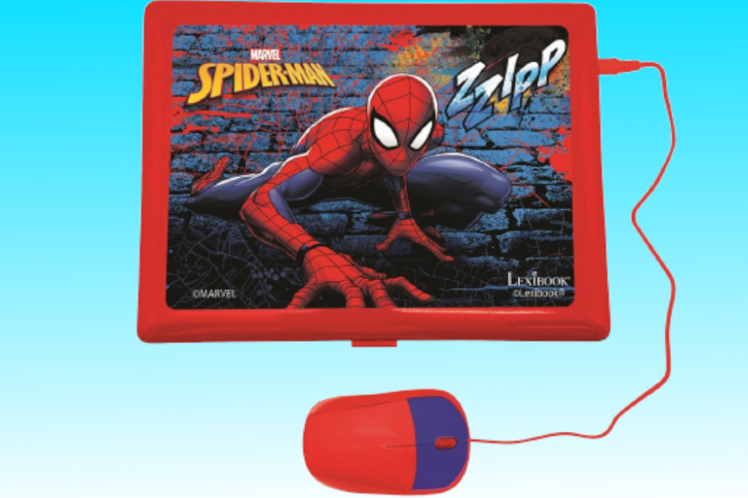 Zabawka laptop edukacyjny LEXIBOOK Spider Man 124 aktywności JC598SPI17 zabawa pomoc nauka edukacja postacie bajki