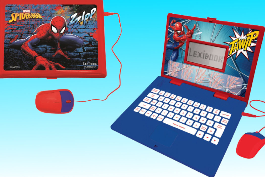 Zabawka laptop edukacyjny LEXIBOOK Spider Man 124 aktywności JC598SPI17 zabawa pomoc nauka edukacja postacie bajki