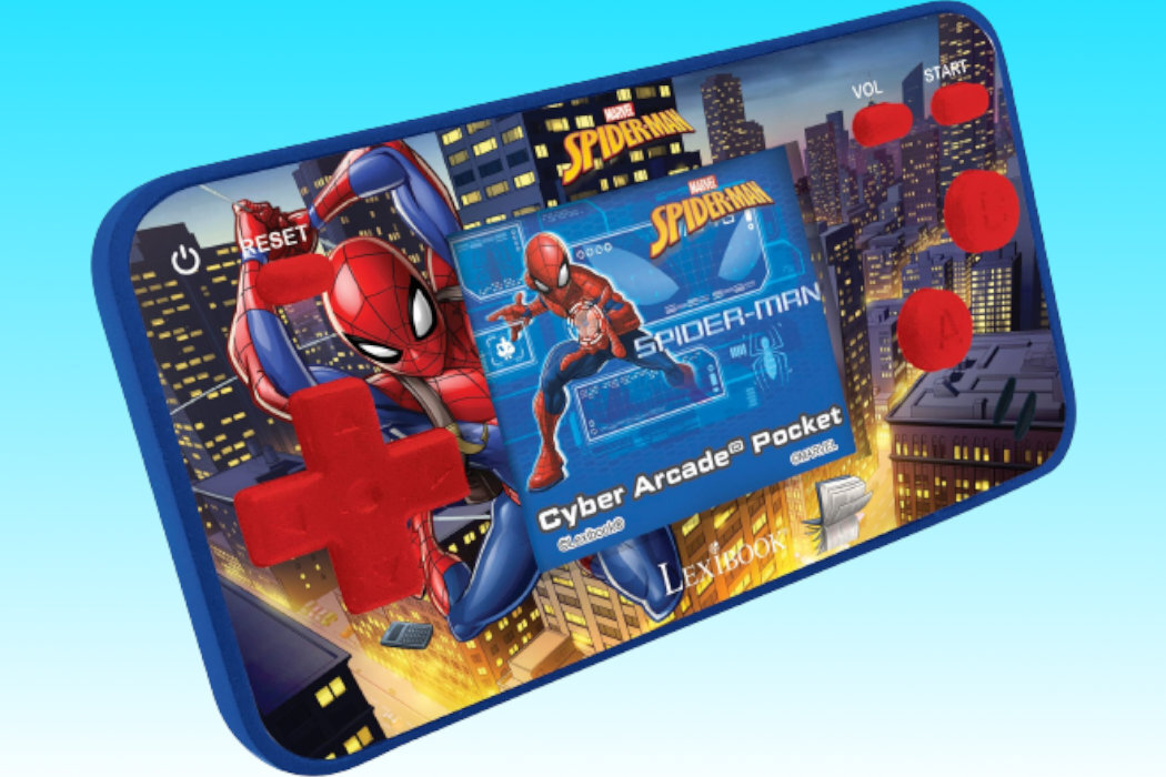 Zabawka konsola podręczna LEXIBOOK Spider Man Cyber Arcade Pocket JL1895SP zabawa podróż gry rozwój
