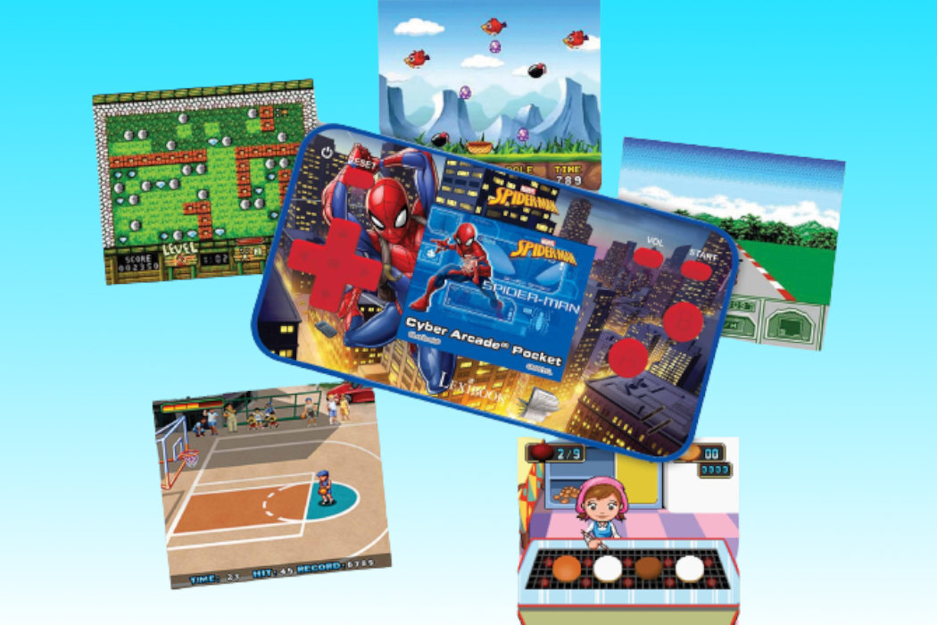 Zabawka konsola podręczna LEXIBOOK Spider Man Cyber Arcade Pocket JL1895SP zabawa podróż gry rozwój