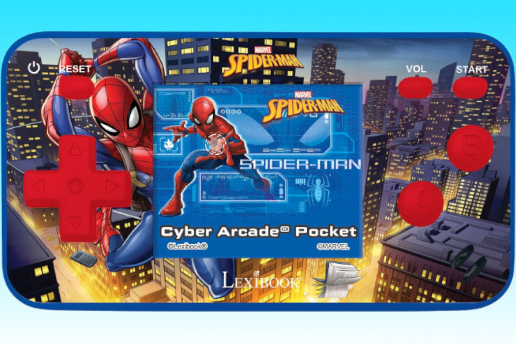 Zabawka konsola podręczna LEXIBOOK Spider Man Cyber Arcade Pocket JL1895SP zabawa podróż gry rozwój