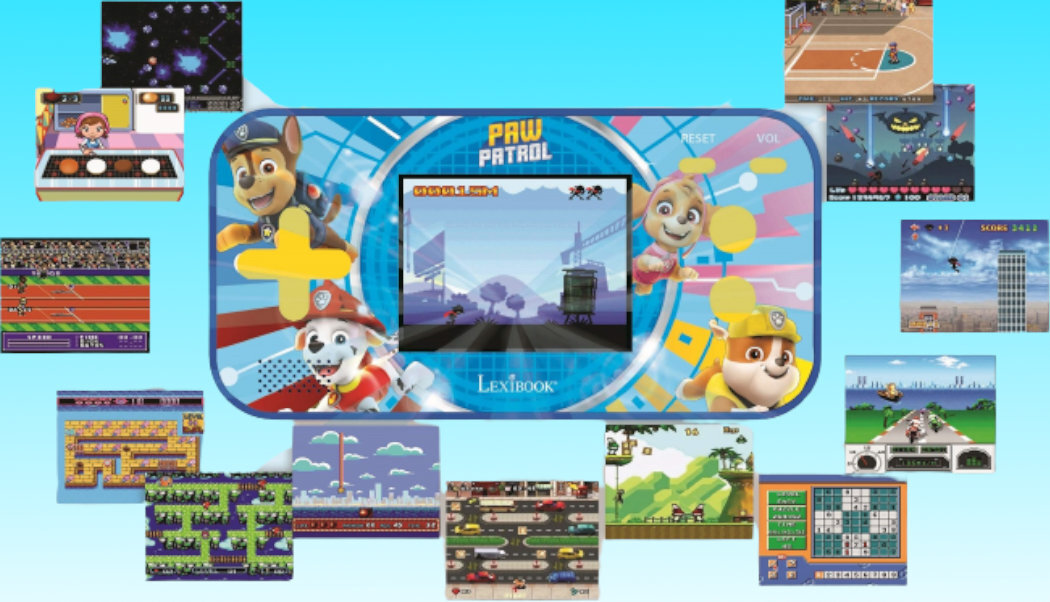 Zabawka konsola podręczna LEXIBOOK Psi patrol Cyber Arcade Pocket JL2367PA zabawa podróż gry rozwój