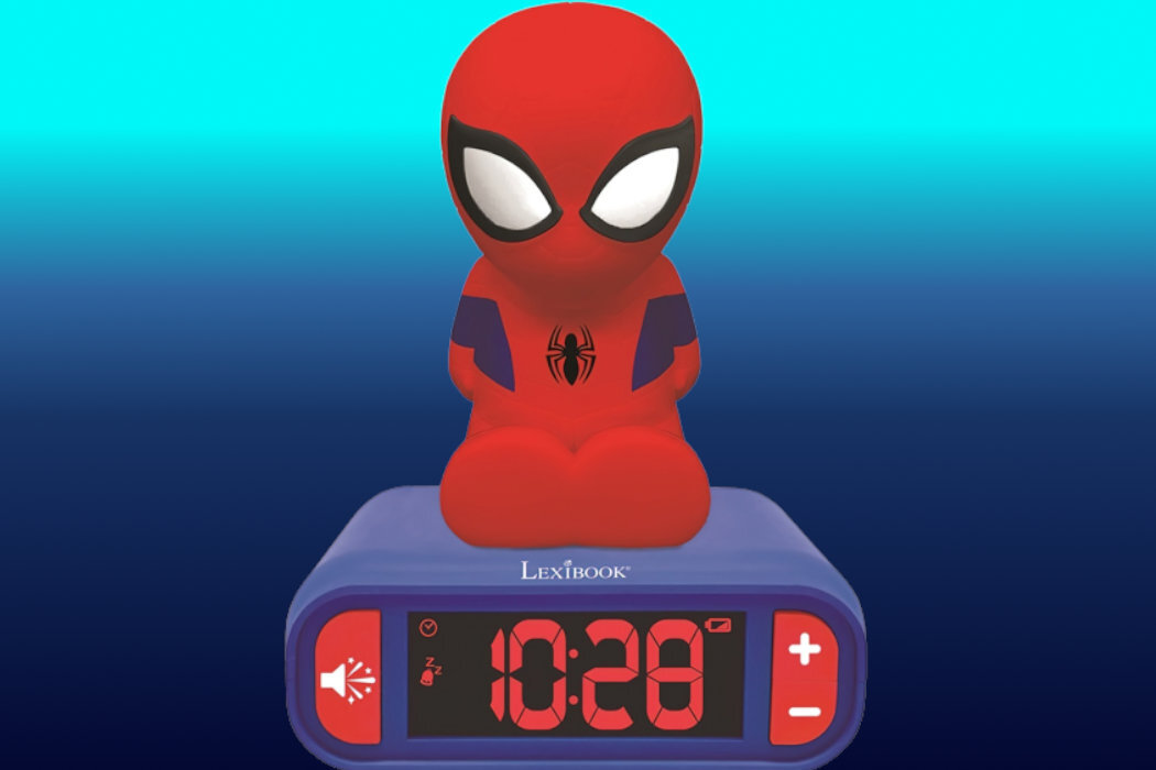 Budzik z lampką nocną LEXIBOOK Spider Man - wygląd