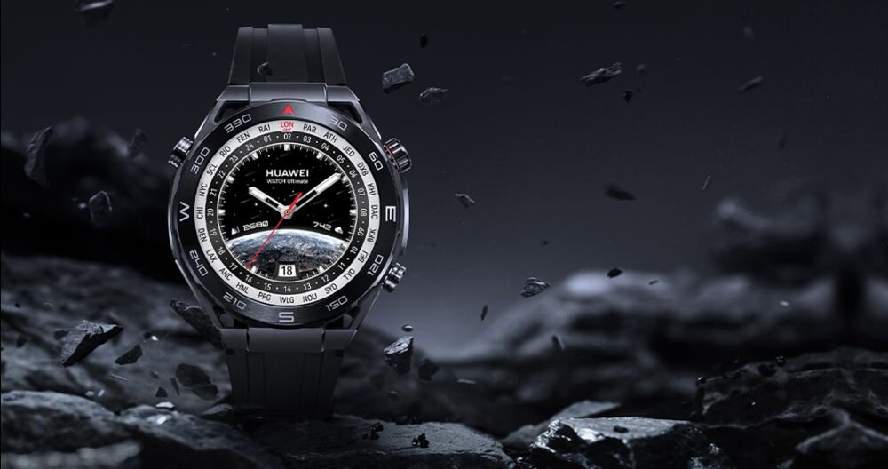 Smartwatch HUAWEI Watch Ultimate ekran bateria czujniki zdrowie sport pasek ładowanie pojemność rozdzielczość łączność sterowanie krew puls rozmowy smartfon aplikacja