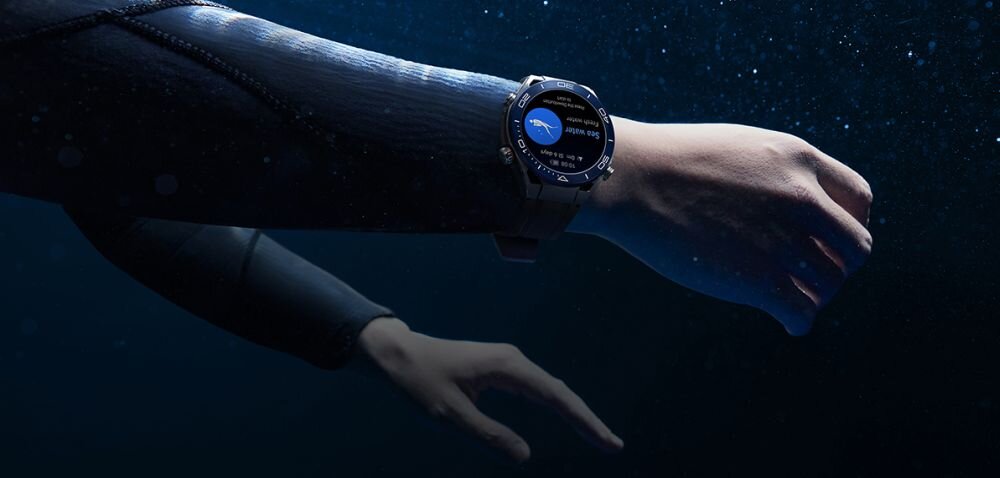 Smartwatch HUAWEI Watch Ultimate ekran bateria czujniki zdrowie sport pasek ładowanie pojemność rozdzielczość łączność sterowanie krew puls rozmowy smartfon aplikacja