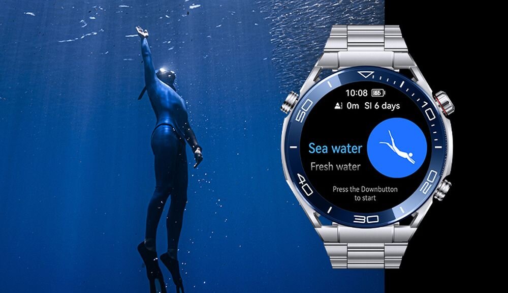 Smartwatch HUAWEI Watch Ultimate ekran bateria czujniki zdrowie sport pasek ładowanie pojemność rozdzielczość łączność sterowanie krew puls rozmowy smartfon aplikacja