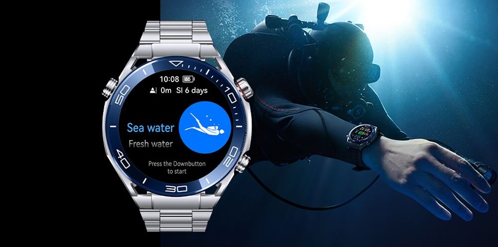 Smartwatch HUAWEI Watch Ultimate ekran bateria czujniki zdrowie sport pasek ładowanie pojemność rozdzielczość łączność sterowanie krew puls rozmowy smartfon aplikacja
