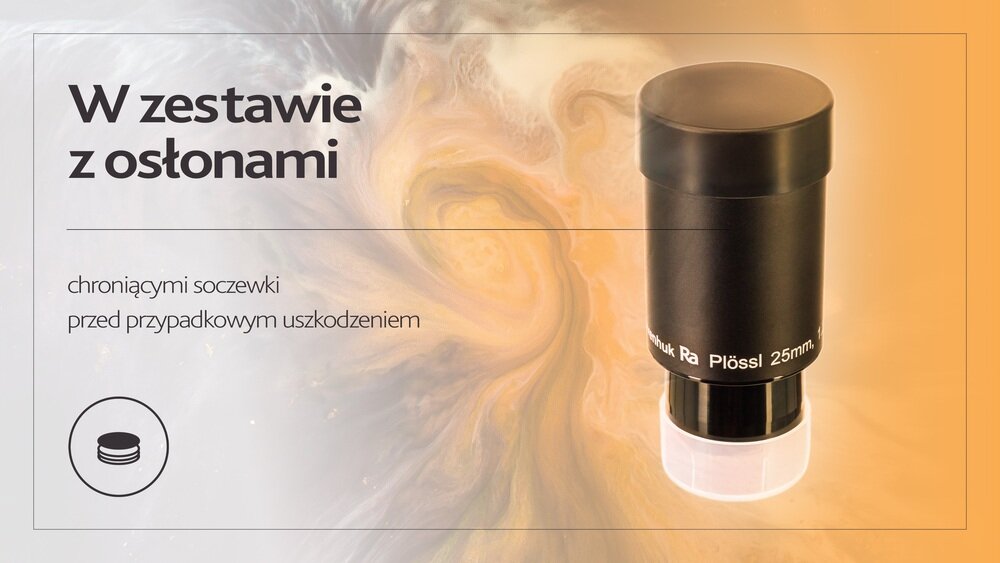 Okular LEVENHUK Ra Plössl 25 mm i osłony, kompatybilność wyciąg   