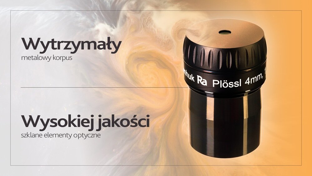 Okular LEVENHUK Ra Plössl 4 mm i cechy budowy układ optyczny szkło  