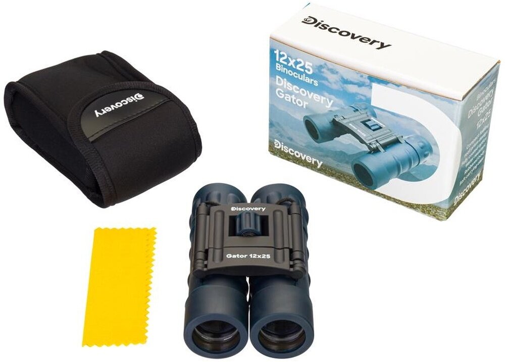 Lornetka LEVENHUK Discovery Gator 12x25 zestaw