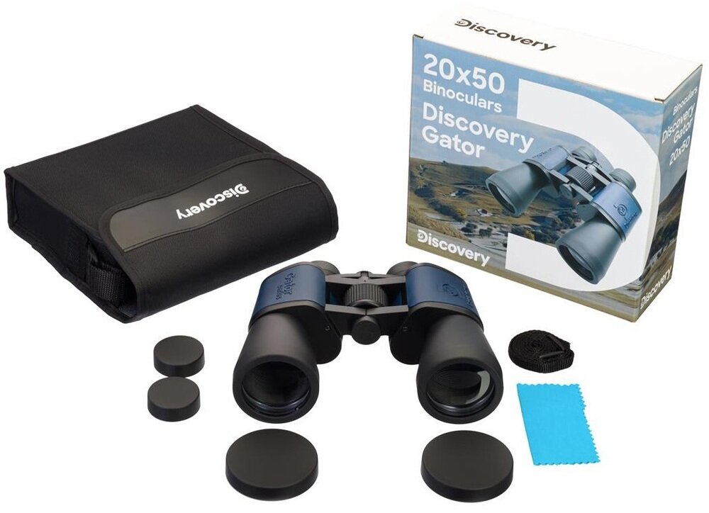 Lornetka LEVENHUK Discovery Gator 20x50 zestaw 