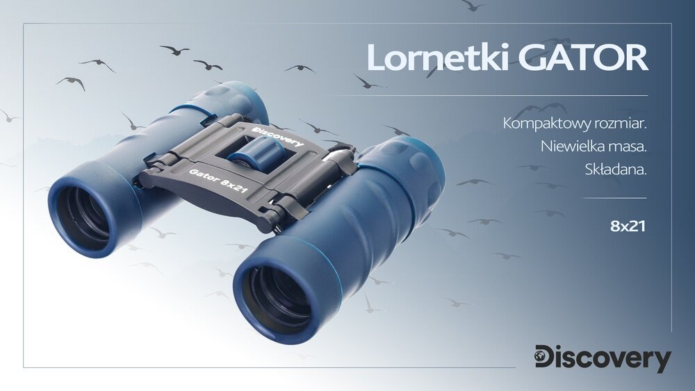 Lornetka LEVENHUK Discovery Gator 8x21 kv lifestyle początek opisu sekcja nagłówkowa