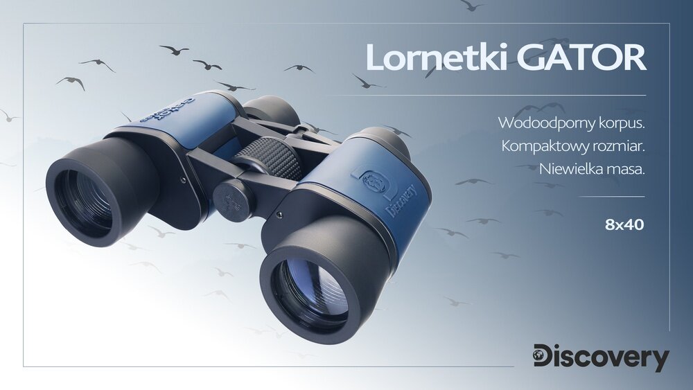 Lornetka LEVENHUK Discovery Gator 8x40 kv lifestyle początek opisu sekcja nagłówkowa