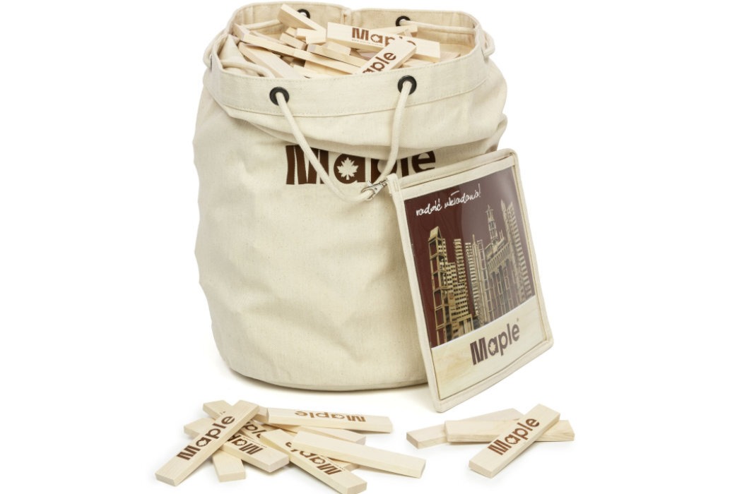 Klocki drewniane MAPLE Worek żeglarski W400 zabawa wytrzymałość wyobtraźnia kratywność