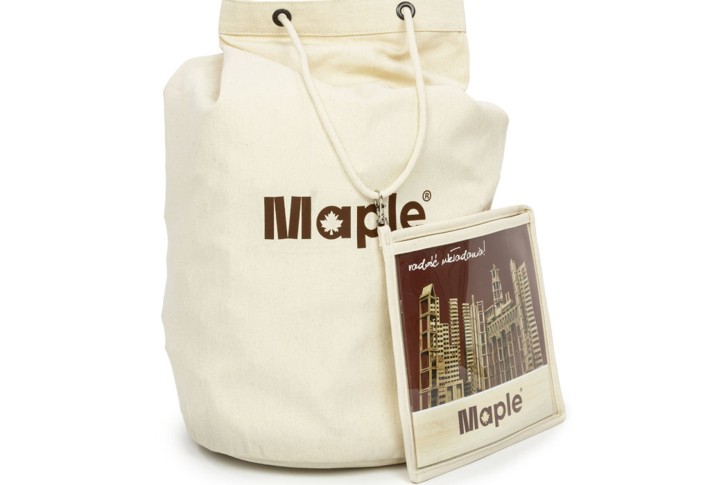 Klocki drewniane MAPLE Worek żeglarski W400 zabawa wytrzymałość wyobtraźnia kratywność
