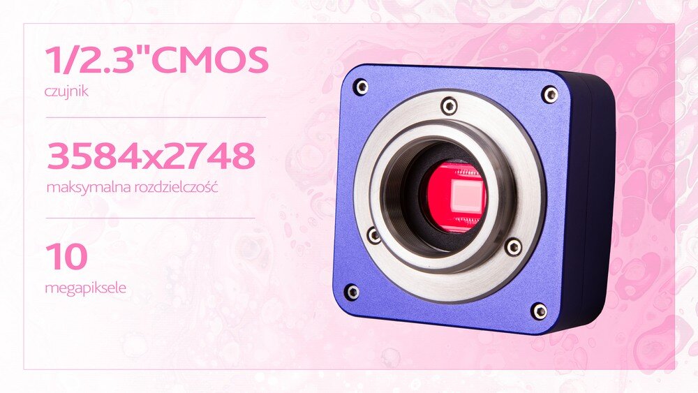 Aparat cyfrowy LEVENHUK M1000 PLUS CMOS matryca rozdzielczość kamera i dane  