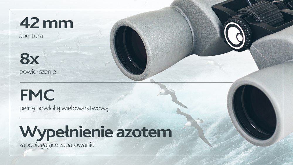 Lornetka LEVENHUK Sherman Plus 8x42 BaK-4 korpus wypełniony azotem