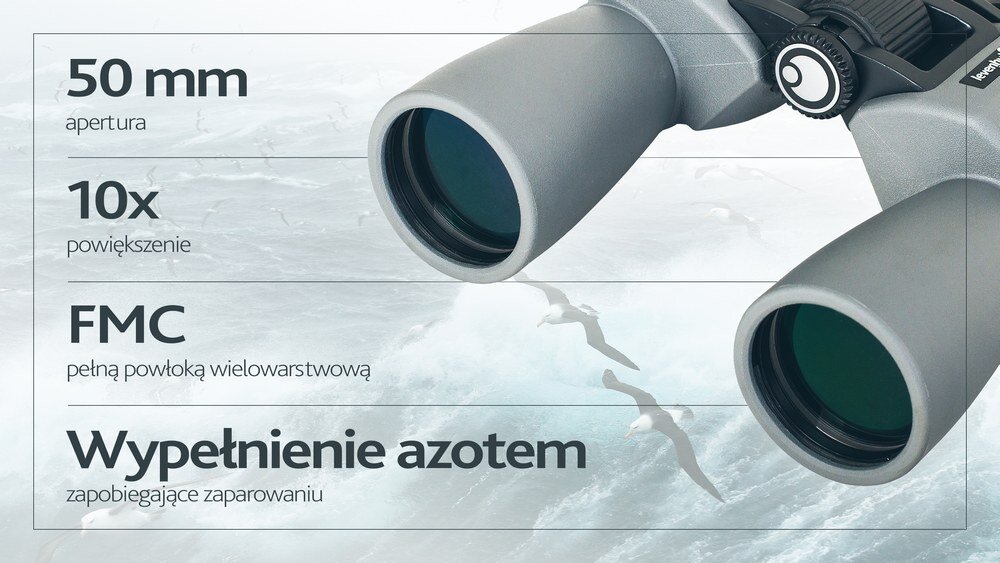 Lornetka LEVENHUK Sherman Plus 10x50 BaK-4 korpus wypełniony azotem  