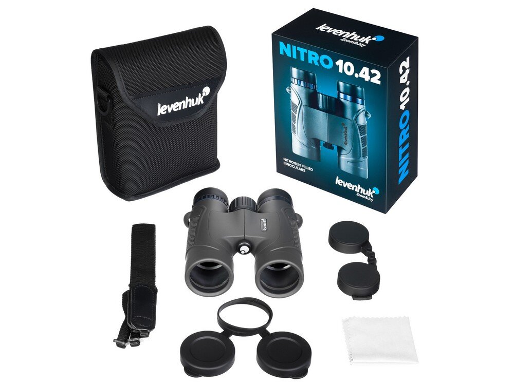 Lornetka LEVENHUK Nitro 10x42 zestaw  