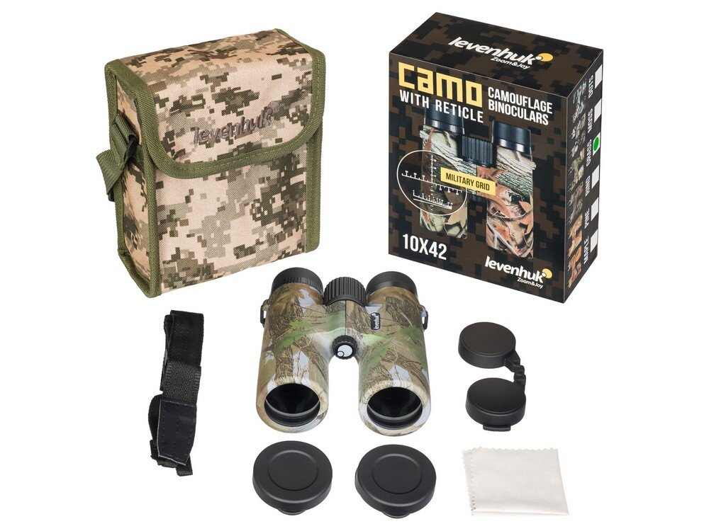 Lornetka LEVENHUK Camo 10x42 Grass W zestawie 