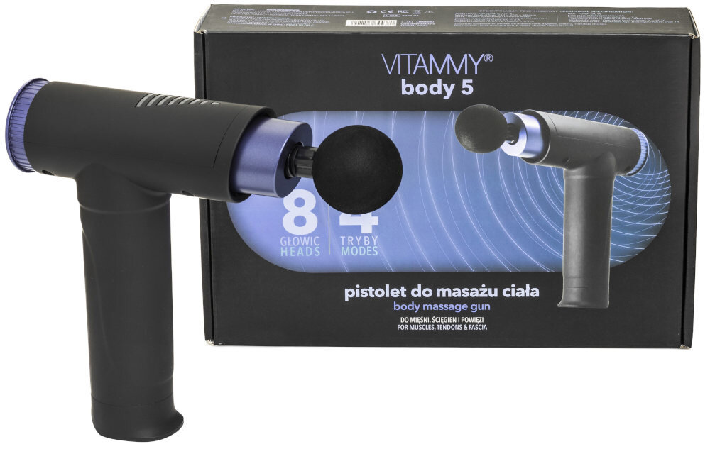 Pistolet do masażu VITAMMY Body odpornosc dzialanie praca ladowanie wskaznik