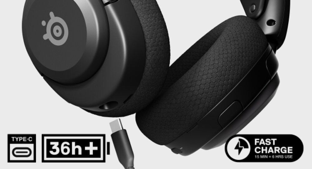 Słuchawki STEELSERIES Arctis Nova 4P Almighty Audio High Fidelity SteelSeries Sonar Quantum 2.0 Wireless POŁĄCZENIE DŹWIĘK mikrofon comfortmax sterowanie