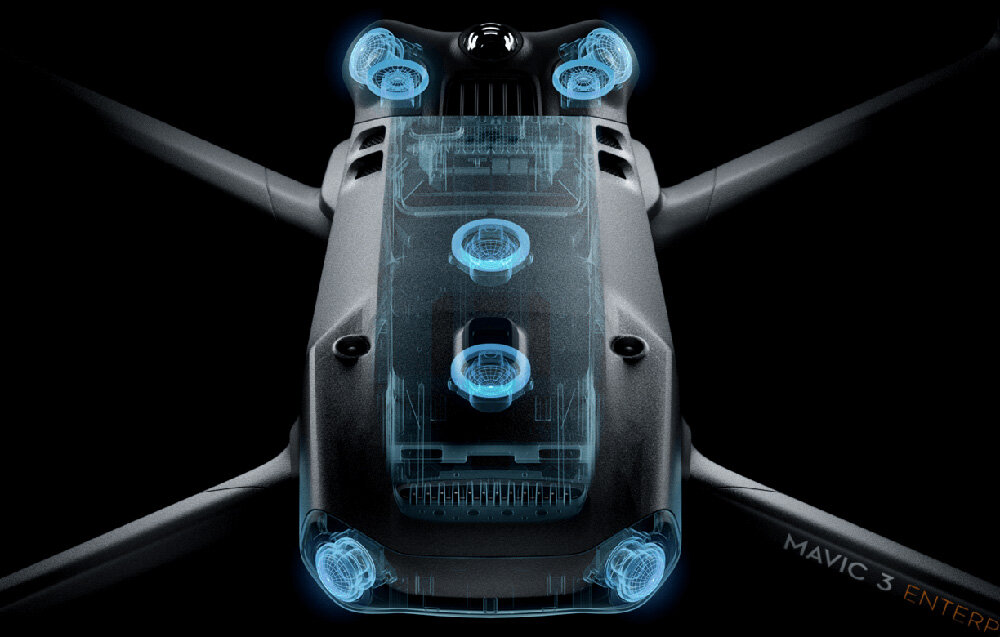 DJI Mavic 3 Enterprise dane obraz system słoneczny czujnik rtk czas lotu akumulatory obraz transmisjaczujniki wizje mapowanie monitoring dawkowanie nawozów środki ochrony roślin analizy sztuczna inteligencja zestaw