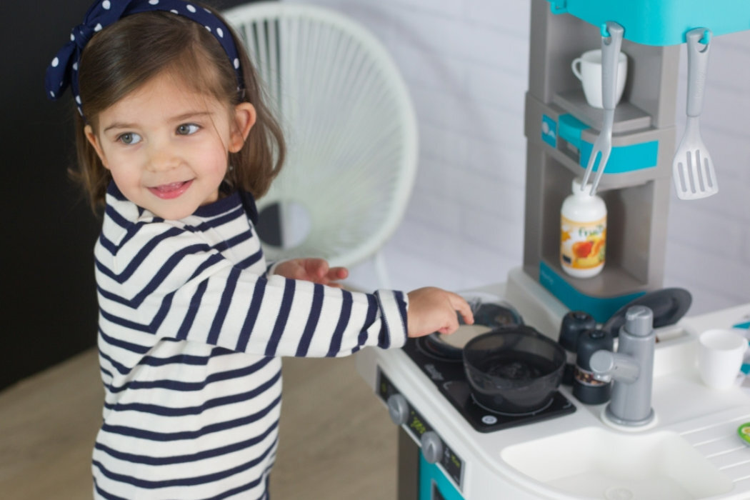 Zabawka kuchnia SMOBY Mini Tefal Studio Bubble 7600311051 zabawa realizm pomoc gotowanie akcesoria bombelki