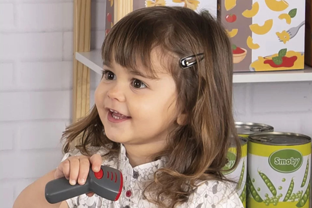 Zabawka kasa sklepowa SMOBY Elektroniczna ze skanerem zabawa nauka dźwięki rozwój umiejętności komunikacja