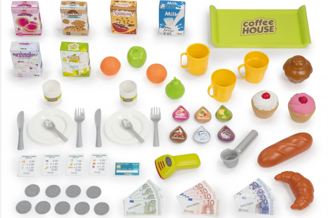 Zabawka market z wózkiem SMOBY 7600350230 zabawa nauka wyposażenie skaner wózek