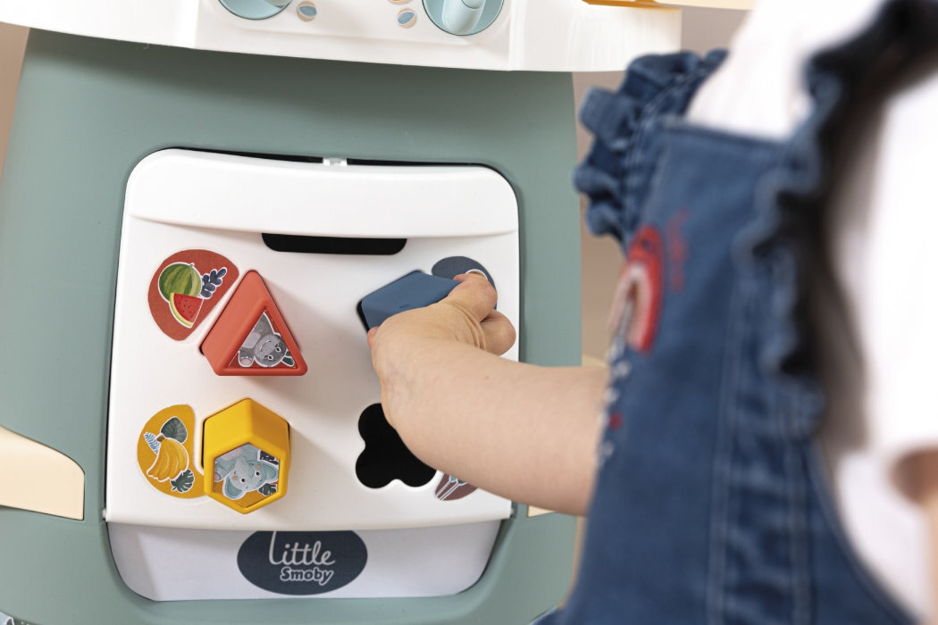 Zabawka SMOBY Little Moja pierwsza kuchnia 7600140305 zabawa realizm pomoc gotowanie akcesoria bombelki