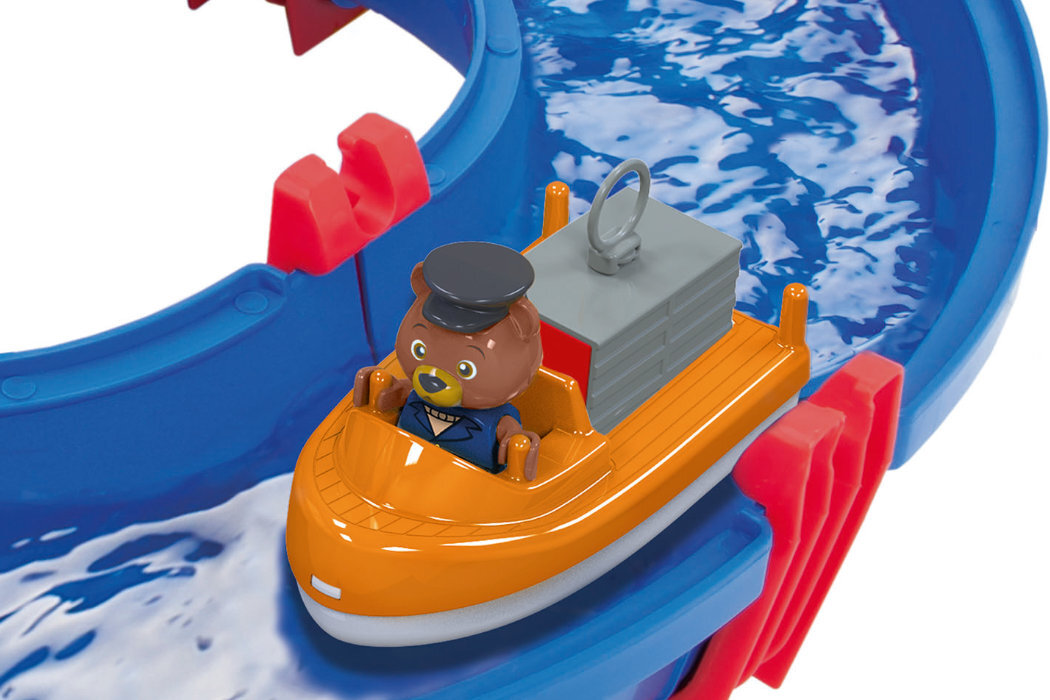 Tor wodny BIG AquaPlay ContainerPort zabawa woda jaskinia krokodyl miś łódka skręt kryjówka figurki nauka