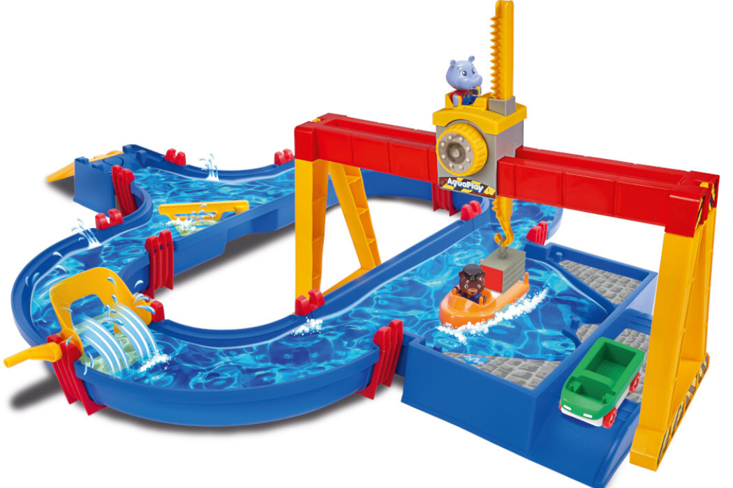 Tor wodny BIG AquaPlay ContainerPort zabawa woda jaskinia krokodyl miś łódka skręt kryjówka figurki nauka