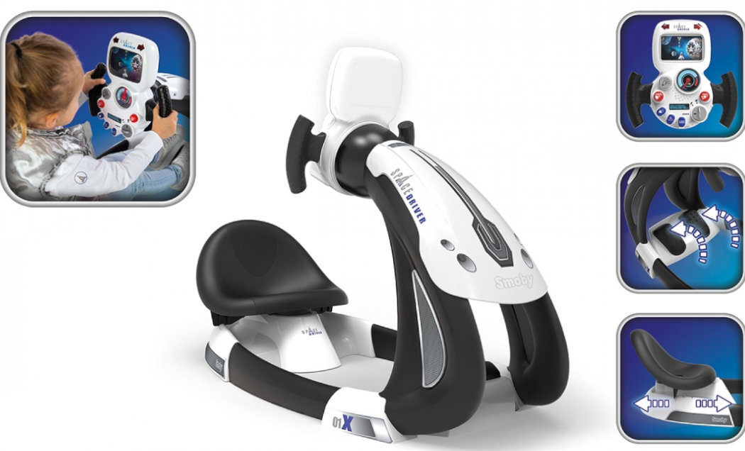 Zabawka symulator jazdy SMOBY Kosmiczny 7600370217 wyposażenie zabawa nauka kosmos latanie astronauta