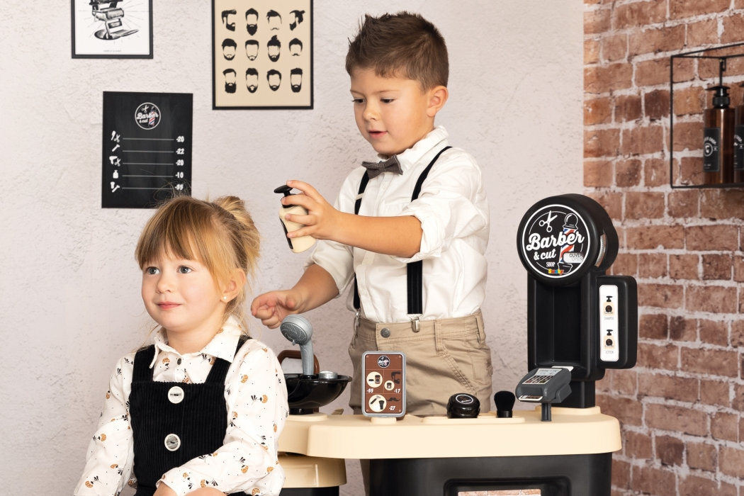 Zabawka zestaw fryzjerski SMOBY My Beauty Centrum Barbera 7600320243 zabawa wyposażenie interaktywność nauka rozwój dźwięki światła