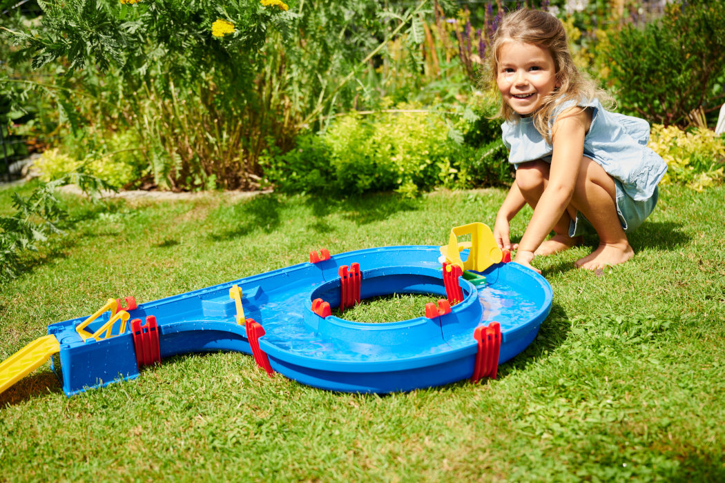 Tor wodny BIG AquaPlay AmphieSet zabawa woda jaskinia krokodyl miś łódka skręt kryjówka figurki nauka