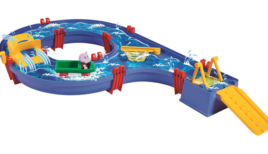 Tor wodny BIG AquaPlay AmphieSet zabawa woda jaskinia krokodyl miś łódka skręt kryjówka figurki nauka