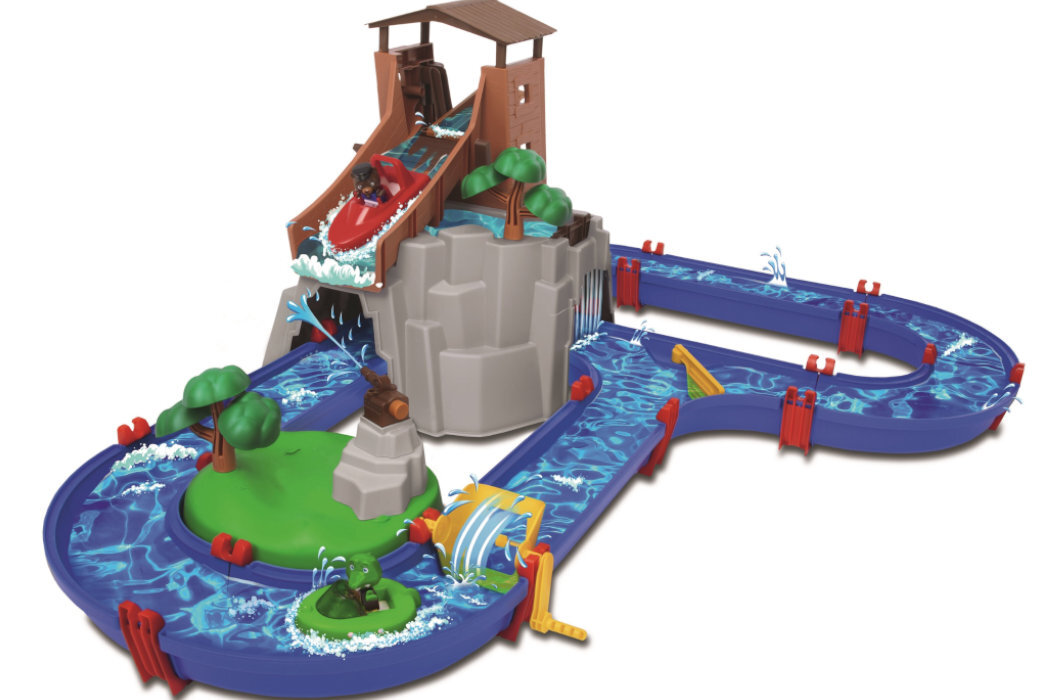 Tor wodny BIG AquaPlay AdventureLand zabawa woda jaskinia krokodyl miś łódka skręt kryjówka figurki nauka