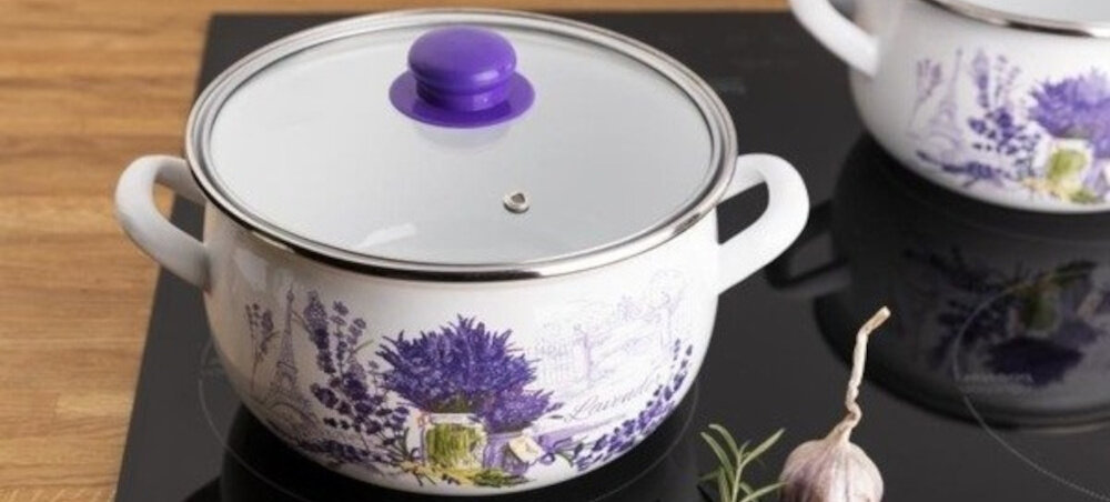 Garnek EMALIA PLESZEW Pyza Lavenda jakos wygoda gotowanie kuchnia