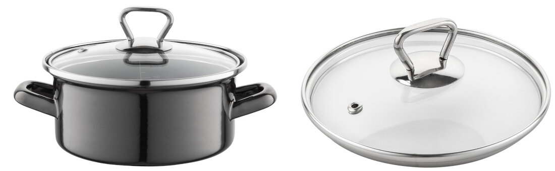 Garnek EMALIA PLESZEW Metalico 0G0897 16 cm latwe czyszczenie