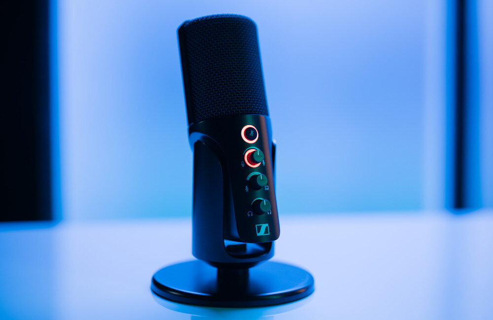 Mikrofon SENNHEISER Profile USB charakterystyka pierścień LED parametry dźwięk