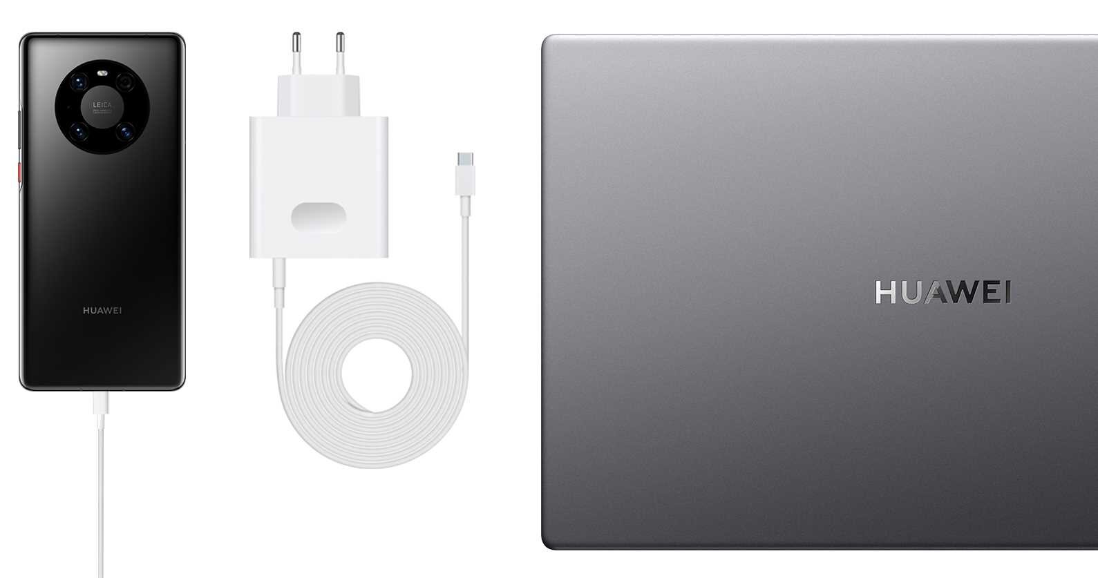 Laptop HUAWEI MateBook D15 - ładowarka USB-C o mocy 65 W 