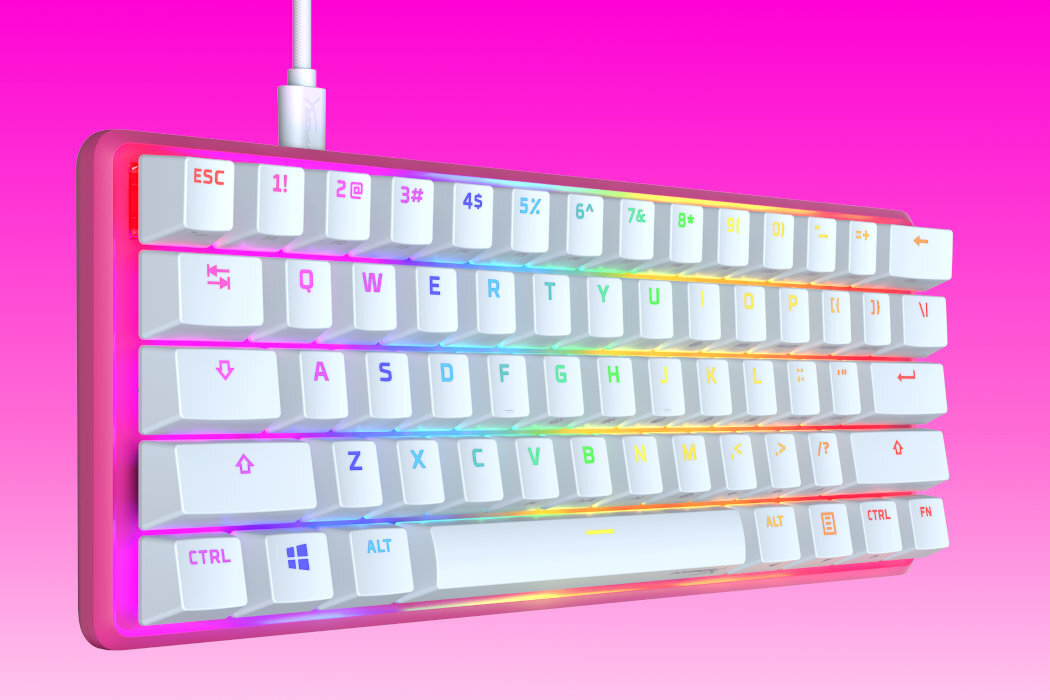 Klawiatura HYPERX Alloy Origins 60 wyposażenie tryb klawisze zabawa pamięć regulacja dynamika podświetlenie trwałość