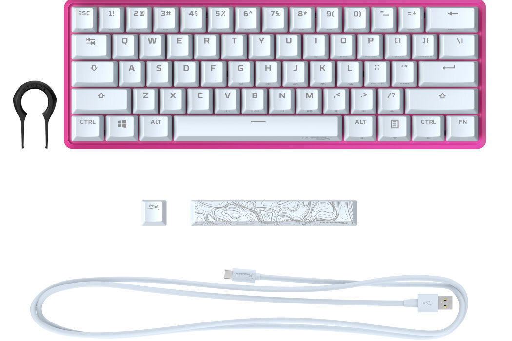 Klawiatura HYPERX Alloy Origins 60 wyposażenie tryb klawisze zabawa pamięć regulacja dynamika podświetlenie trwałość