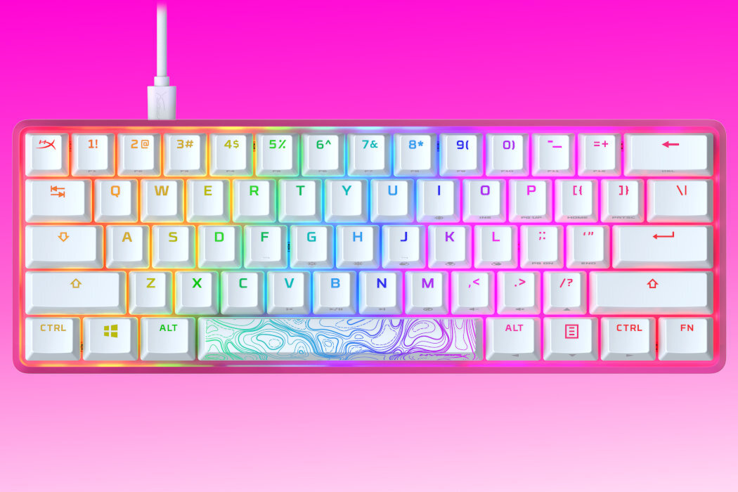 Klawiatura HYPERX Alloy Origins 60 wyposażenie tryb klawisze zabawa pamięć regulacja dynamika podświetlenie trwałość