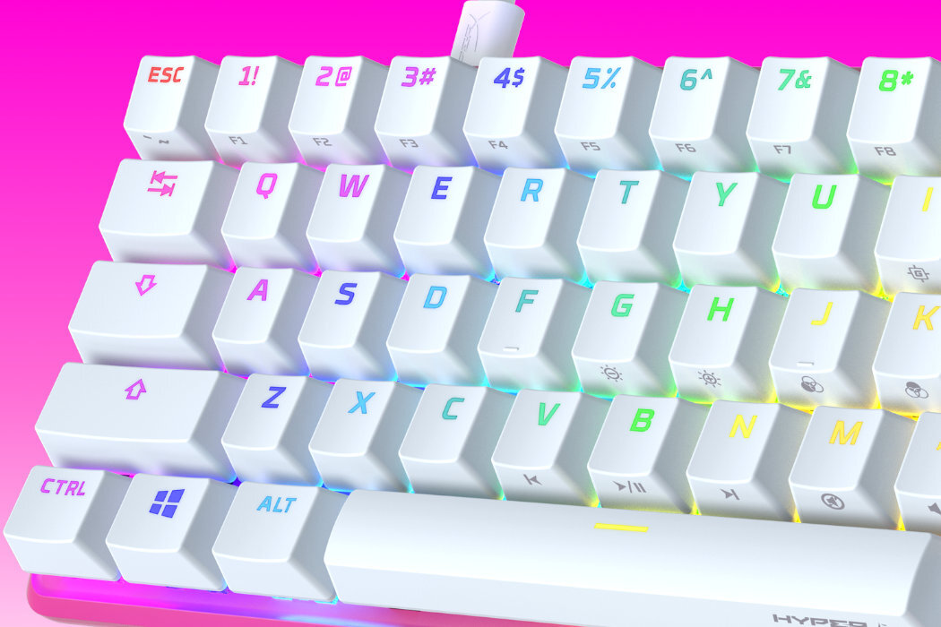 Klawiatura HYPERX Alloy Origins 60 wyposażenie tryb klawisze zabawa pamięć regulacja dynamika podświetlenie trwałość