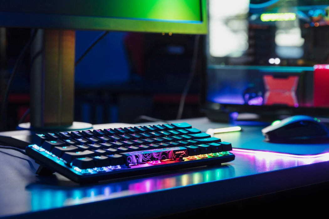 Klawiatura HYPERX Alloy Origins 60 wyposażenie tryb klawisze zabawa pamięć regulacja dynamika podświetlenie trwałość
